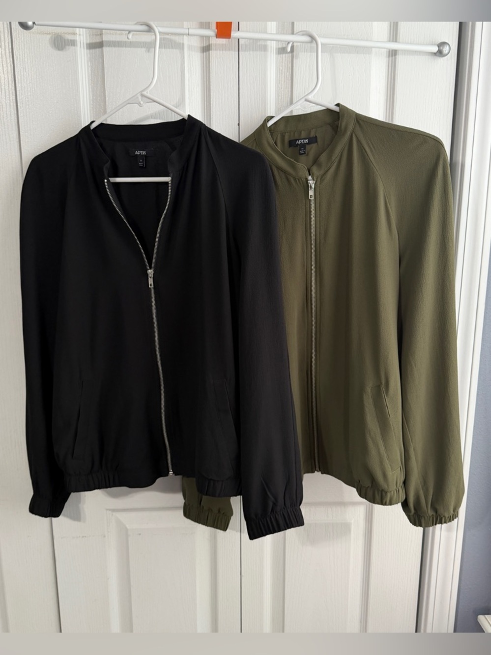 Apt 9 black green full zip jacket lot of 2‎ size medium